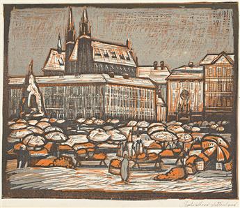 Bochoráková-Dittrichová, Helena (1894-1980) Seven Signed Woodcuts.